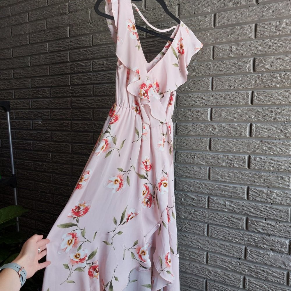 Floral Pink Dress from Sopran | High-Low Style | Size Medium - Picture 3 of 6